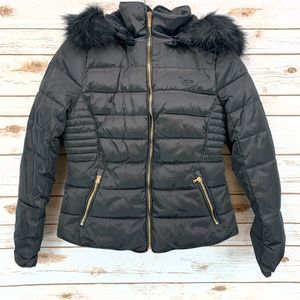 Palomares Black Jacket, Fur Hood, Kids Large